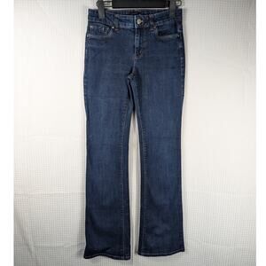 White House Black Market Jeans Womens 2 Skinny Flare Blue Denim Stretch Mid Rise